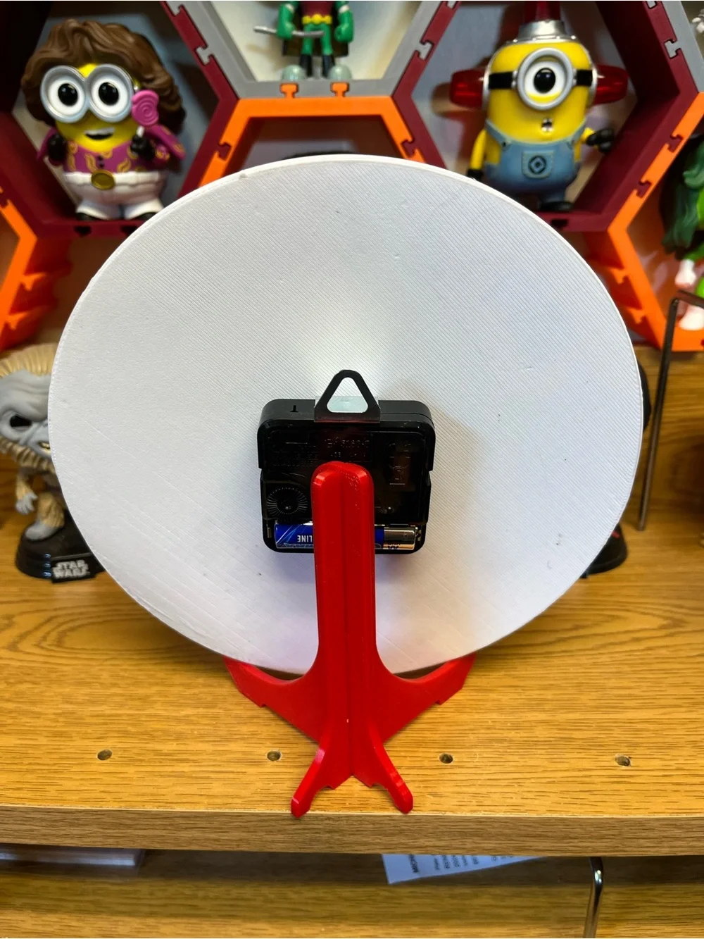 Who Cares! I'm Retired! White and Red Decorative Wall Clock